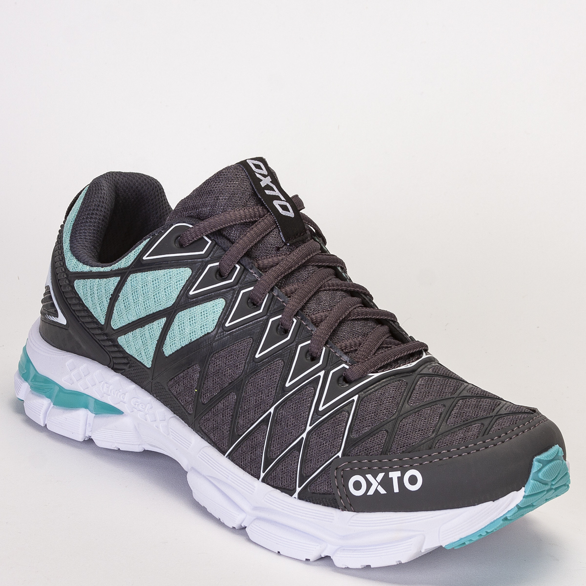 Tênis Oxto Planet Shoes Asteroide Unissex Esportivo - Cinza/Turquesa