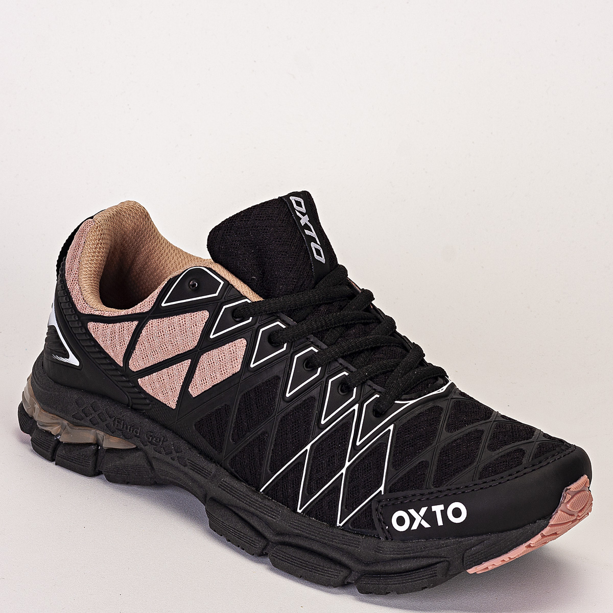 Tênis Oxto Planet Shoes Asteroide Unissex Esportivo - Preto/Nude