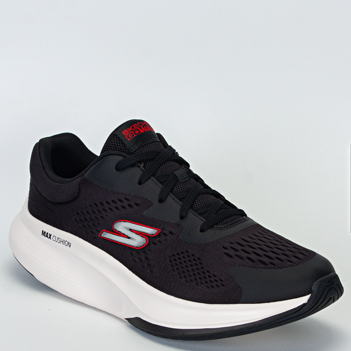 Tênis Skechers Go Walk Max Walker - Augustus Masculino Corrida - Caminhada - Preto/Branco