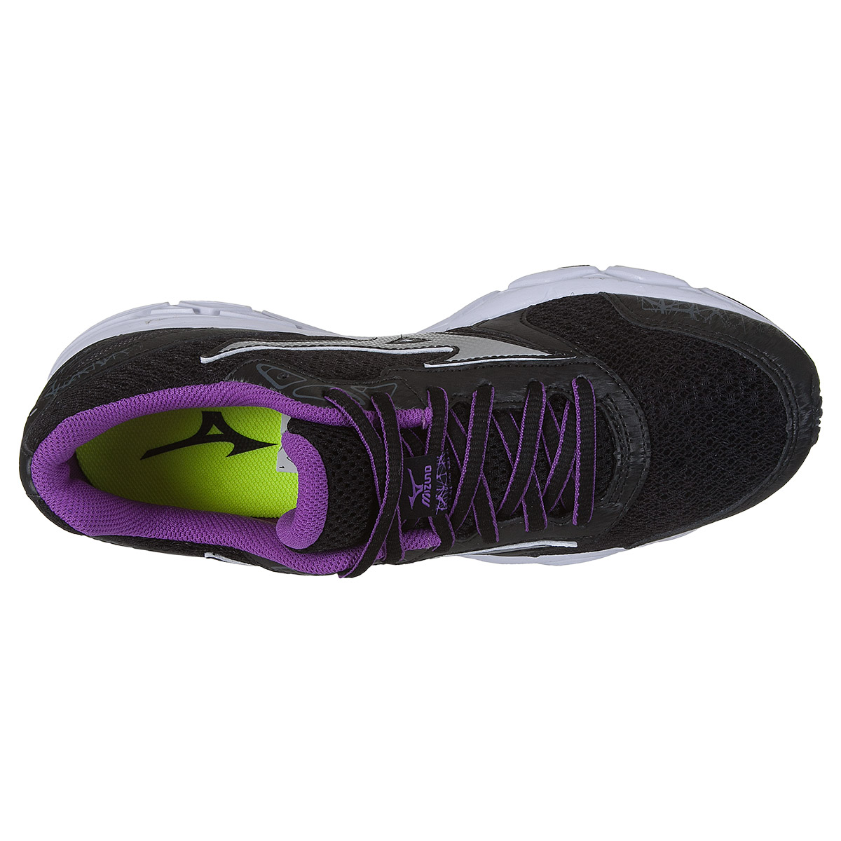 T nis Mizuno Jet 2 Feminino Corrida Caminhada Preto Roxo