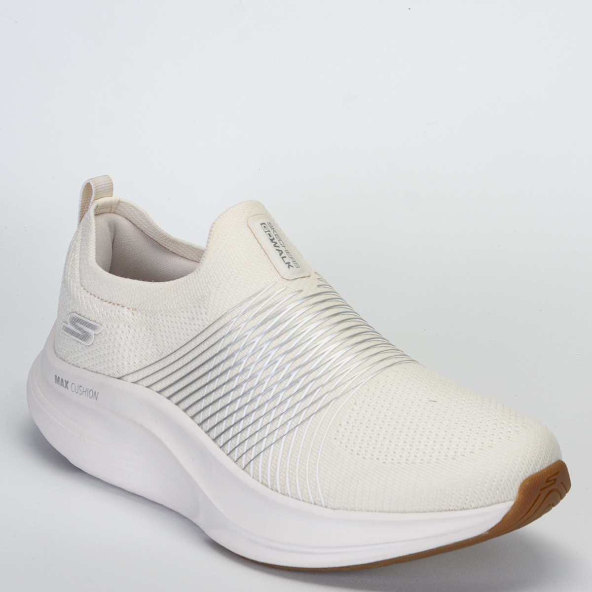 Tênis Skechers Go Walk Max Walker - Sally - Slip-ins Feminino Caminhada - Areia/Branco
