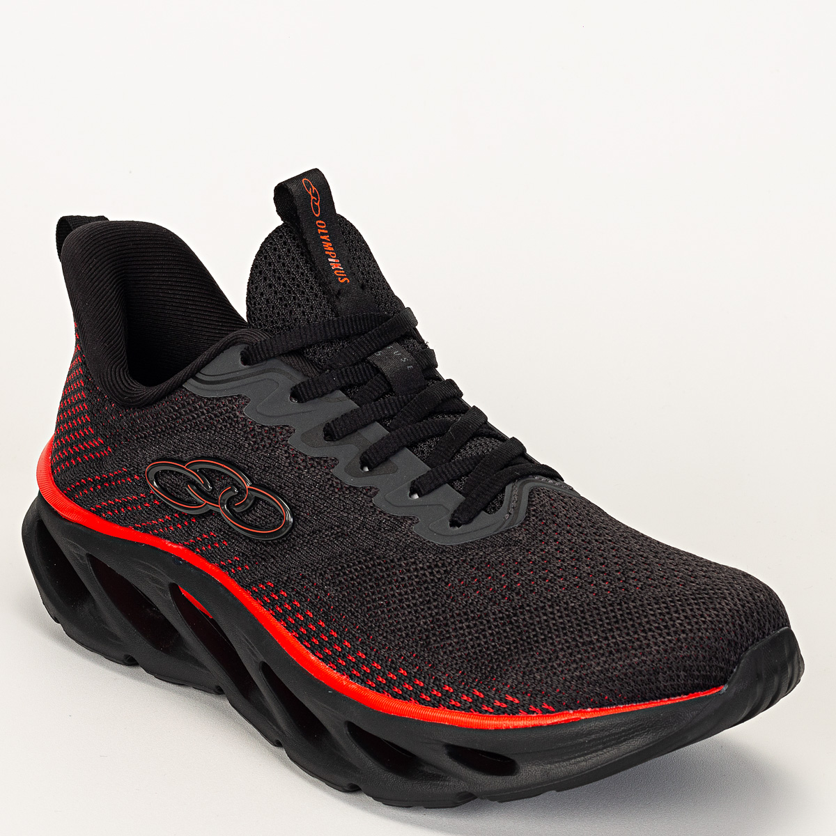 Tênis Olympikus Diffuse 5 Masculino Esportivo - Chumbo/Vermelho