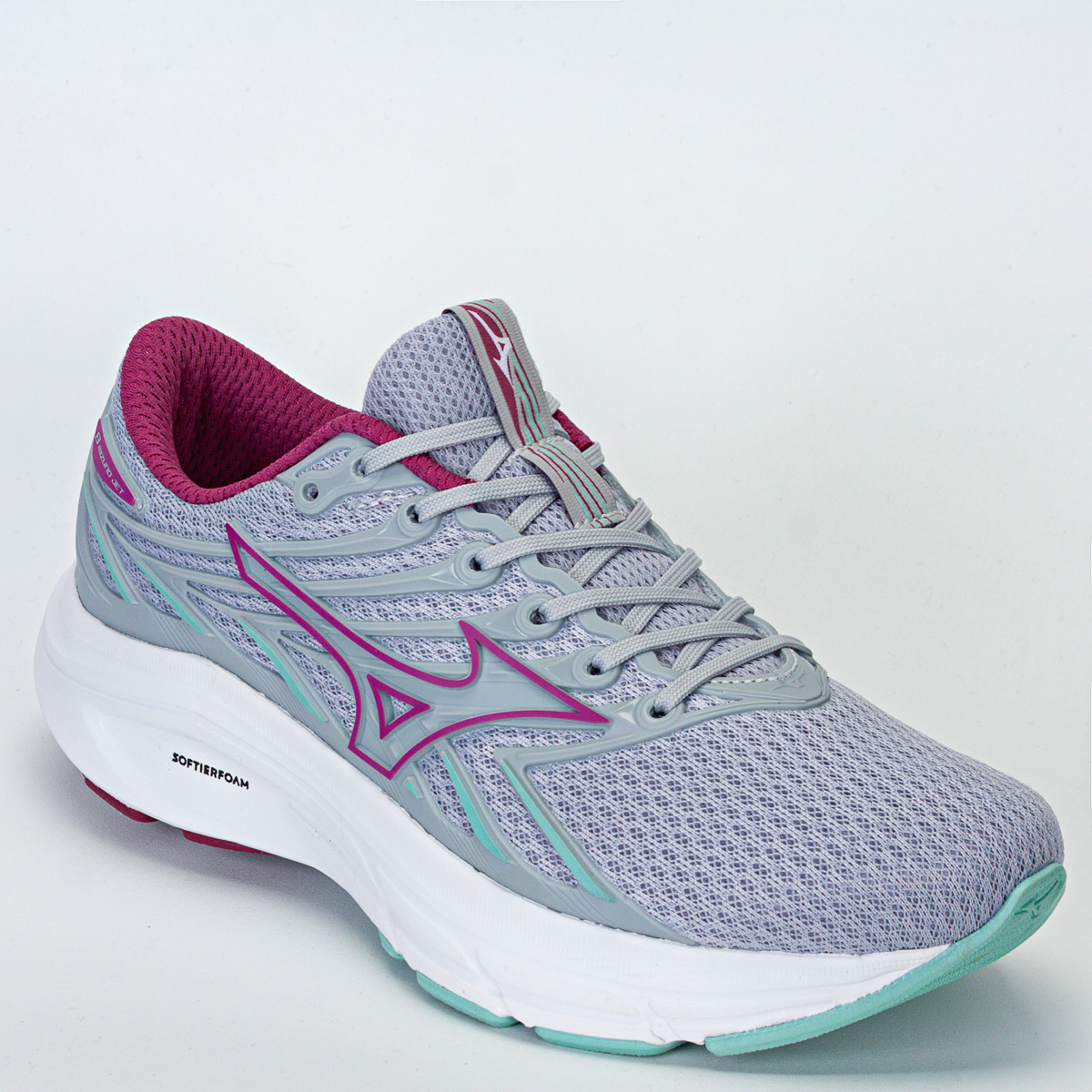 Tênis Mizuno Jet 8 Feminino Corrida - Caminhada - Cinza/Bordô