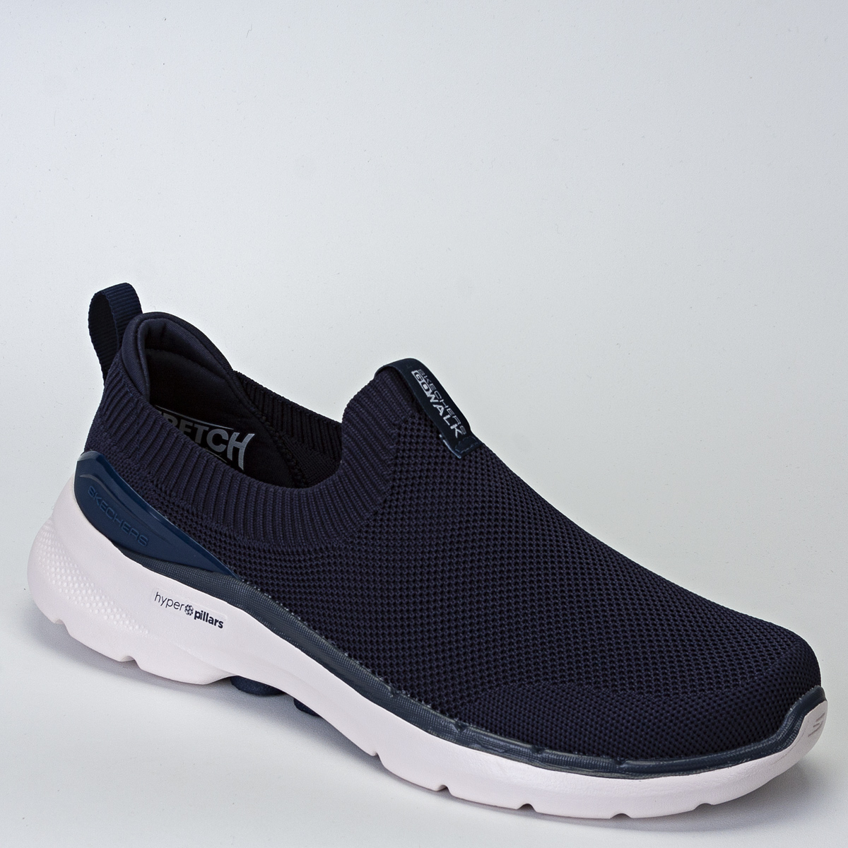 Tênis Skechers Go Walk 6 Warnock Masculino Caminhada - Marinho/Branco