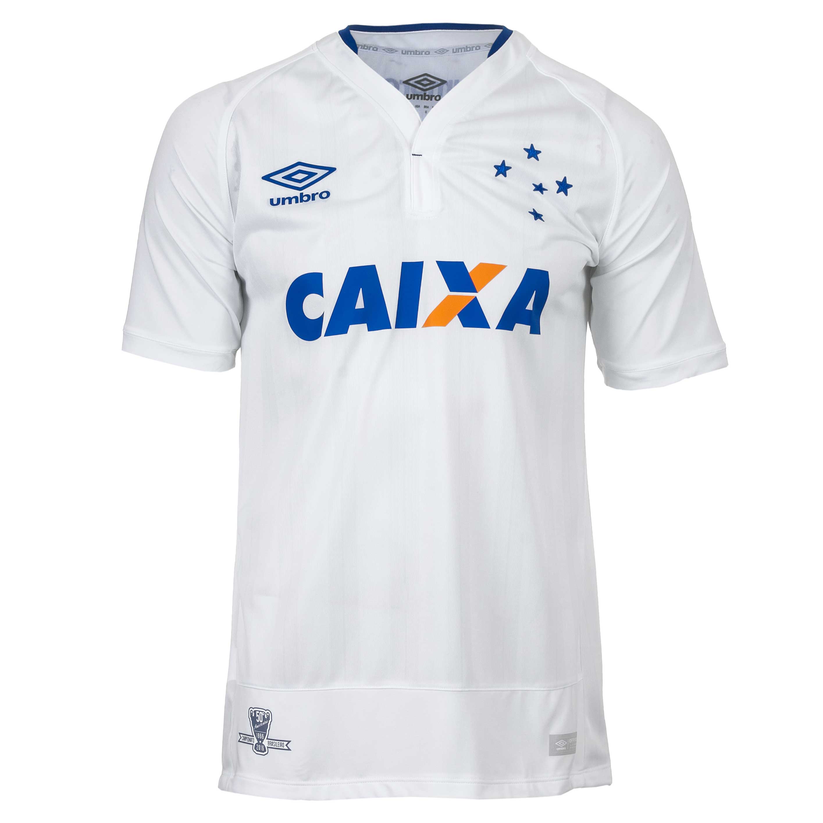 Camiseta Masc. Umbro Cruzeiro Of 2016 Esporte - Indoor - Branco/Azul