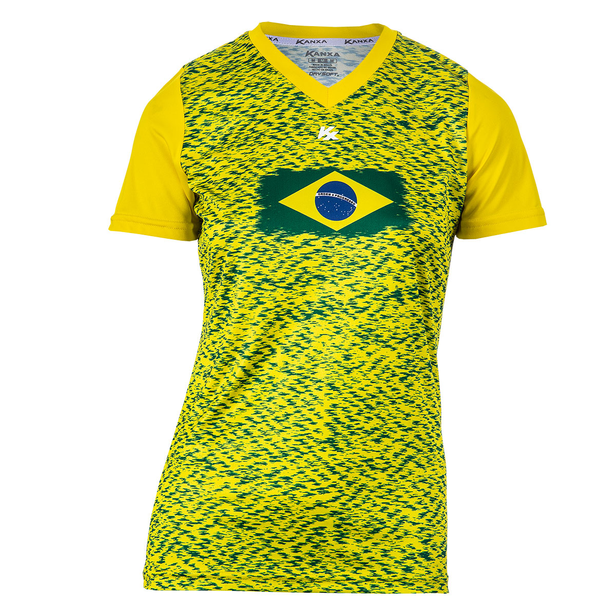 Camiseta Fem. Kanxa Braza Casual - Verde/Amarelo
