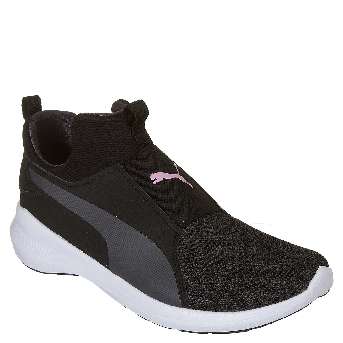 Tênis Puma Rebel Mid Tw Knit Feminino - Preto/Branco