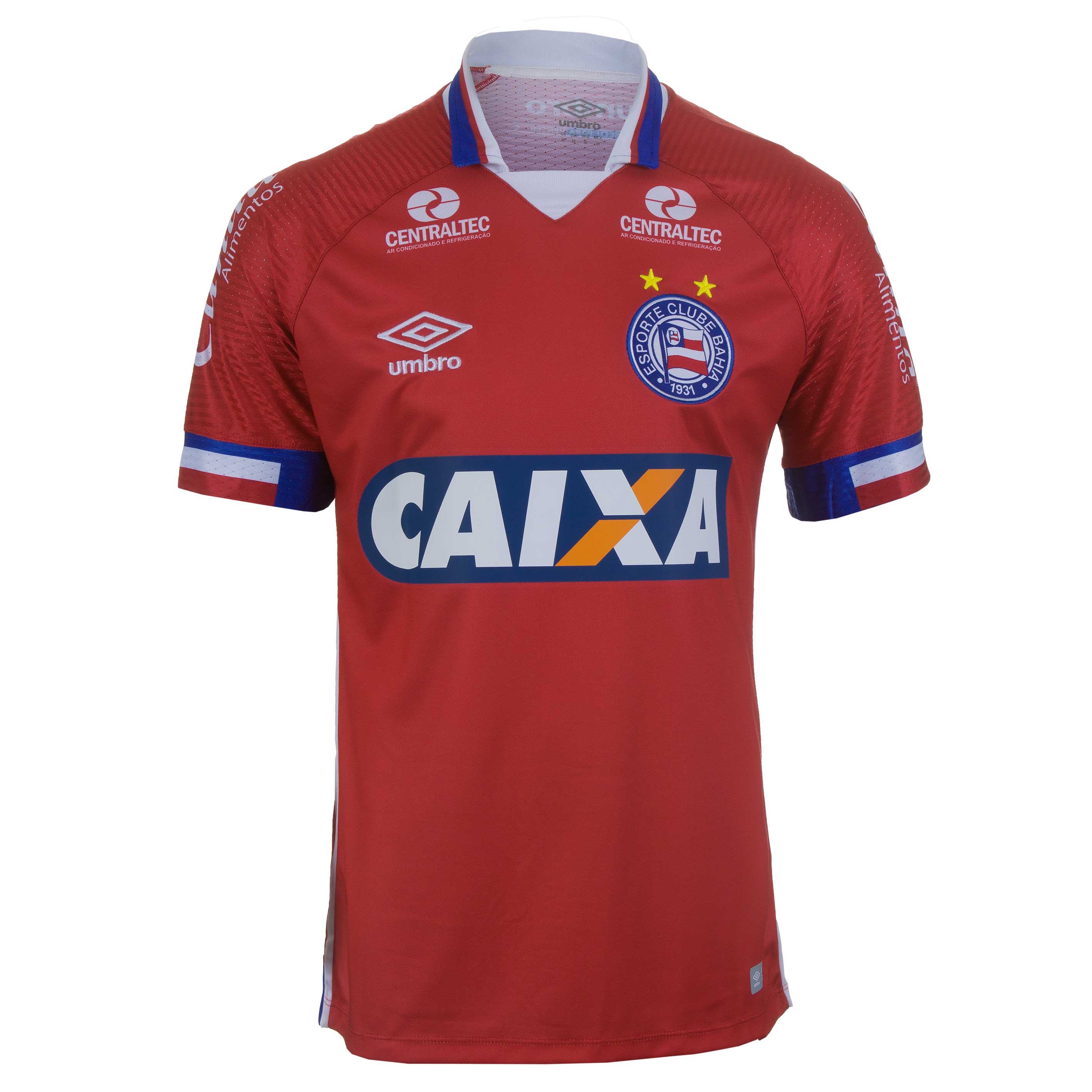 Camiseta Masc. Umbro Bahia Of. 3 - Branco/Vermelho