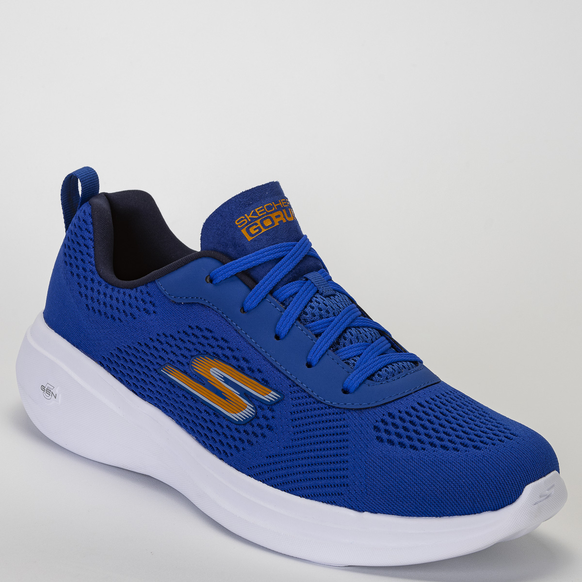 Tênis Skechers Go Run Fast Quake Masculino Caminhada - Azul/Laranja