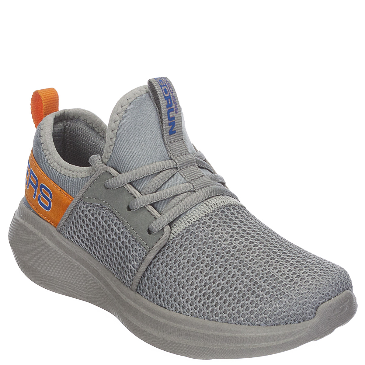 Tênis Skechers Go Run Fast Valor Infantil Casual - Cinza/Laranja