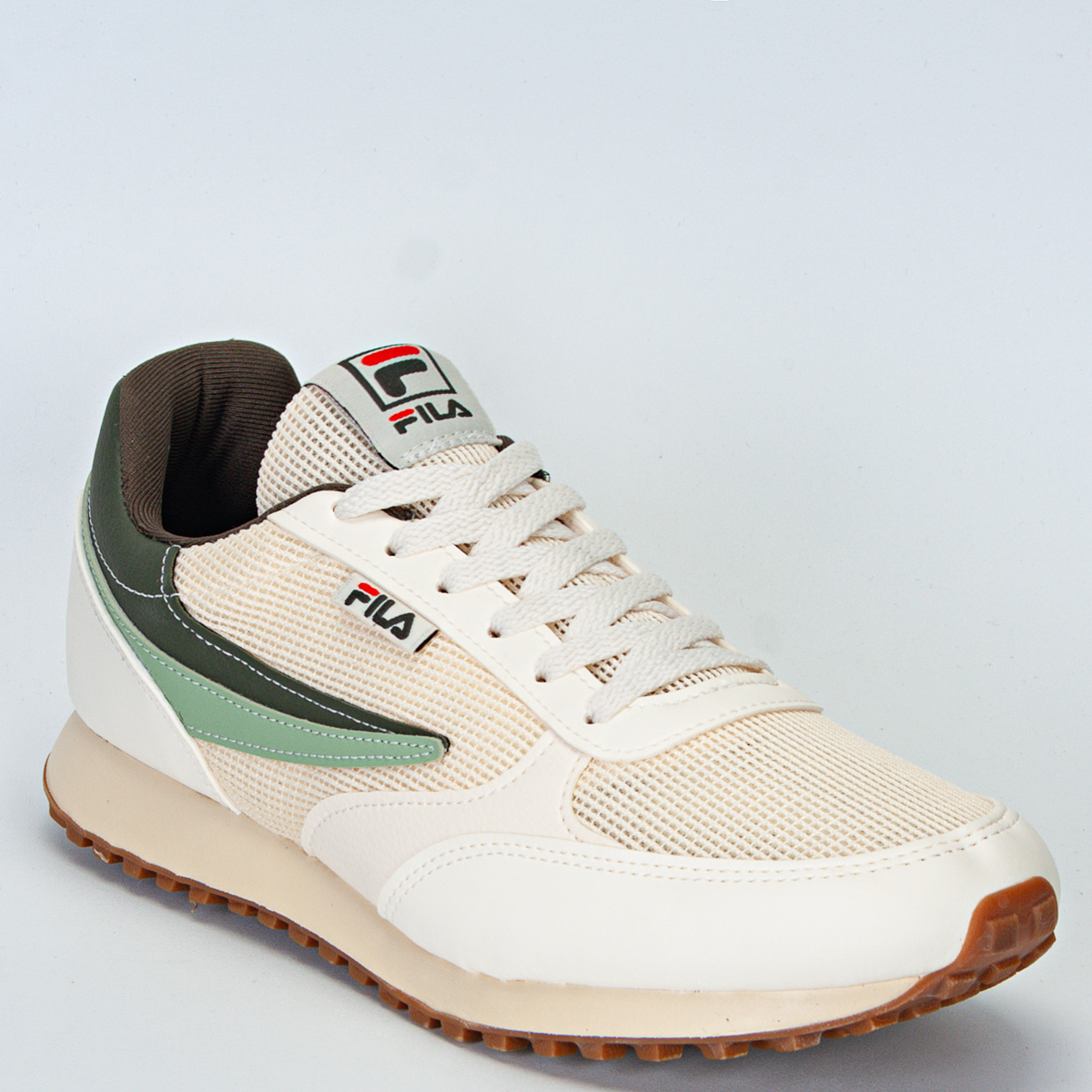 Tênis Fila Renno Classic Masculino Casual - Bege/Verde