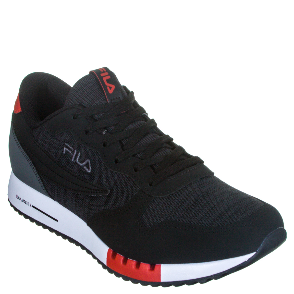 Tênis Fila Euro Jogger Sport Masculino Casual - Preto/Branco