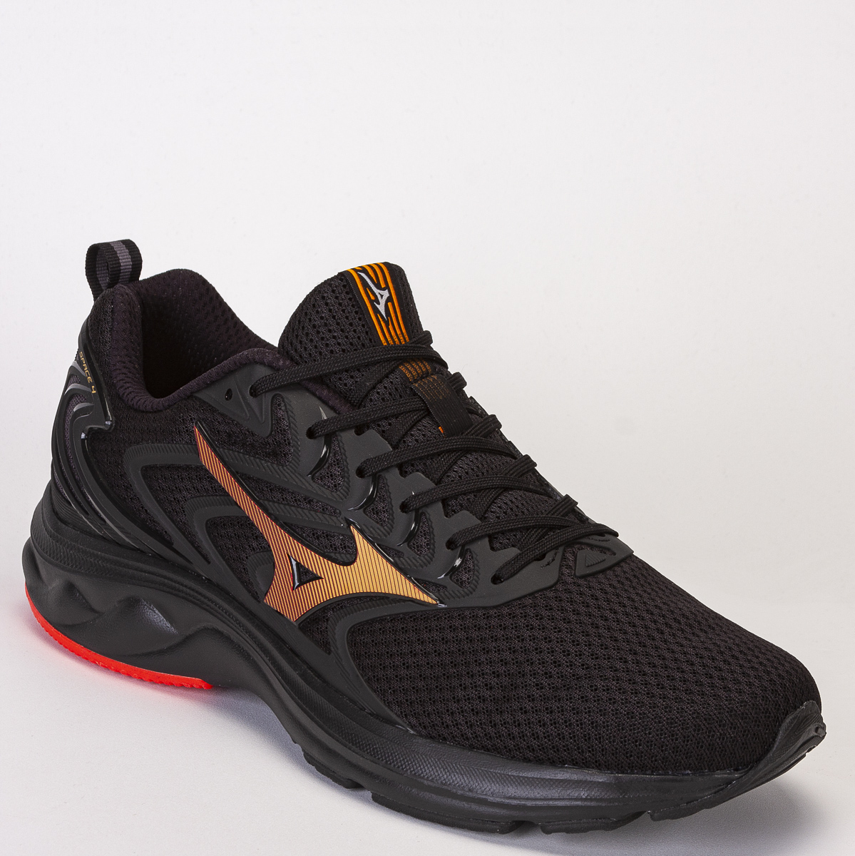 Tênis Mizuno Space 4 Masculino Corrida - Caminhada - Preto/Vermelho