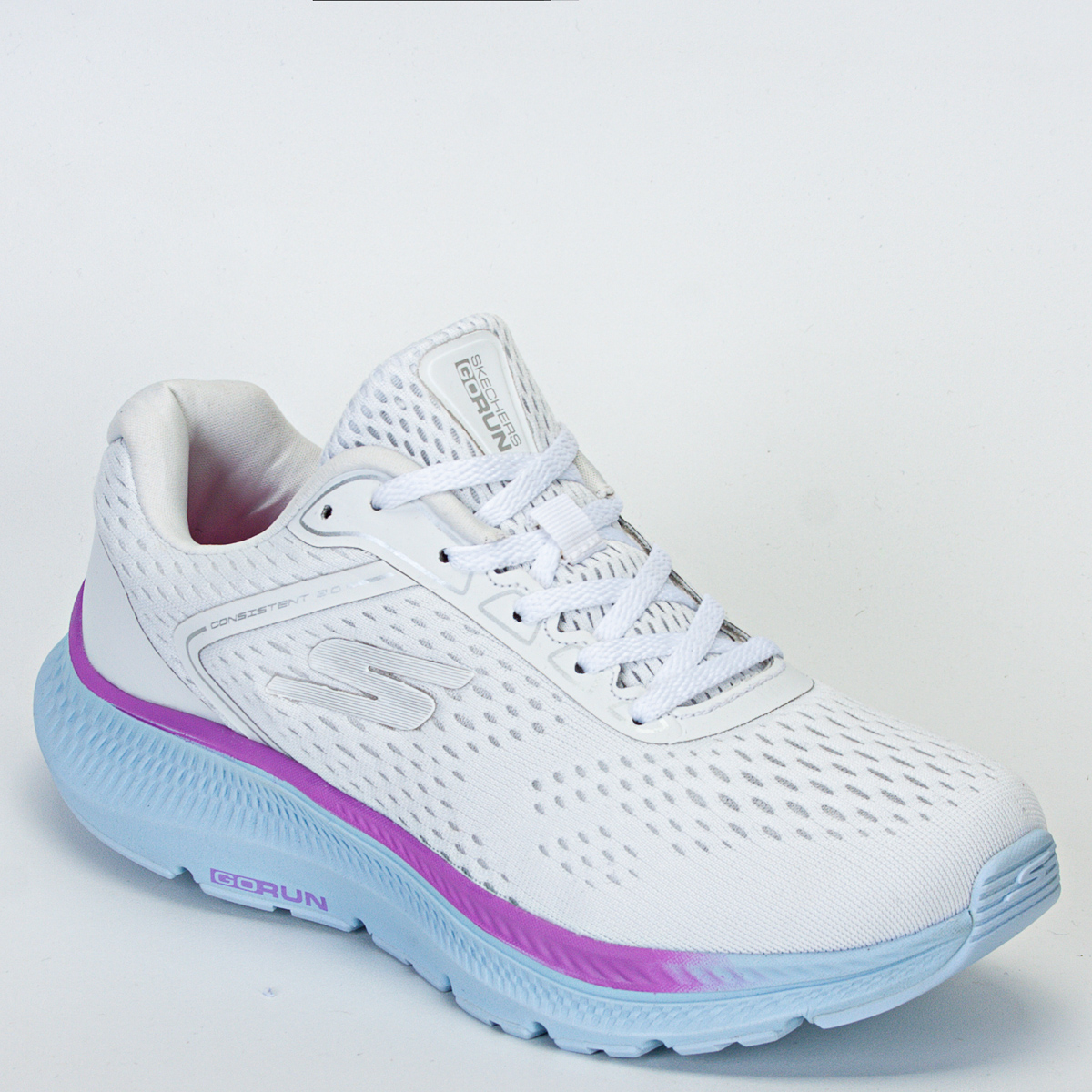 Tênis Skechers Go Run Consistent 2.0 Feminino Corrida - Caminhada - Branco/Azul