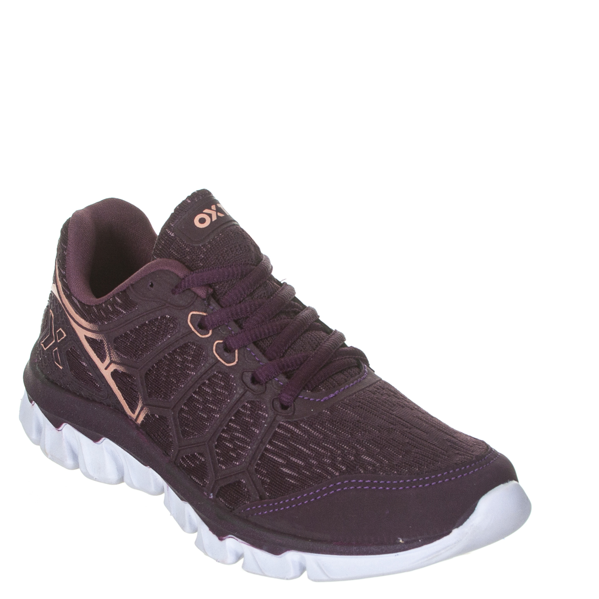 T nis Oxto Hexa Feminino Corrida Caminhada Vinho Rosa World