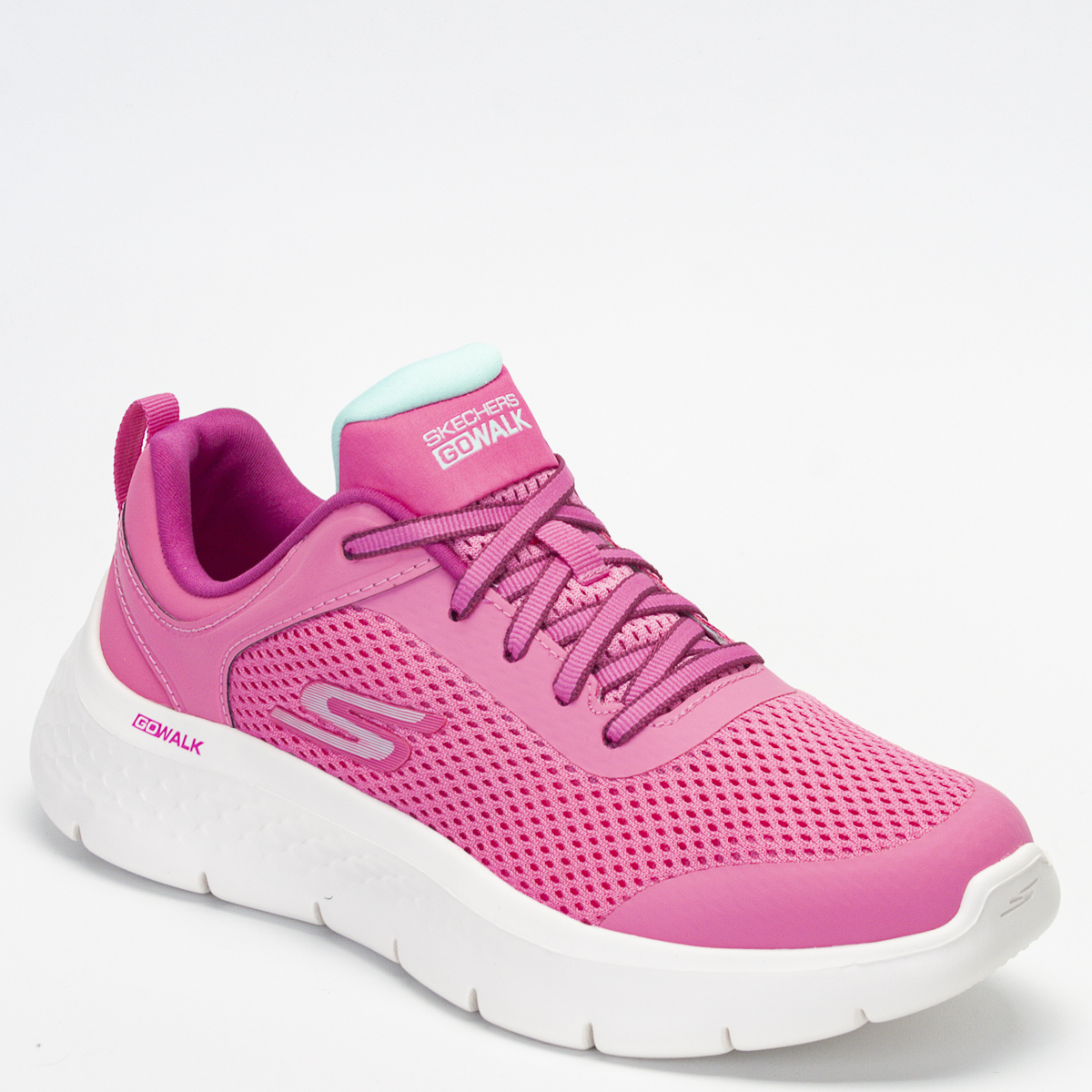 Tênis Skechers Go Walk Flex Feminino Caminhada - Rosa/Branco