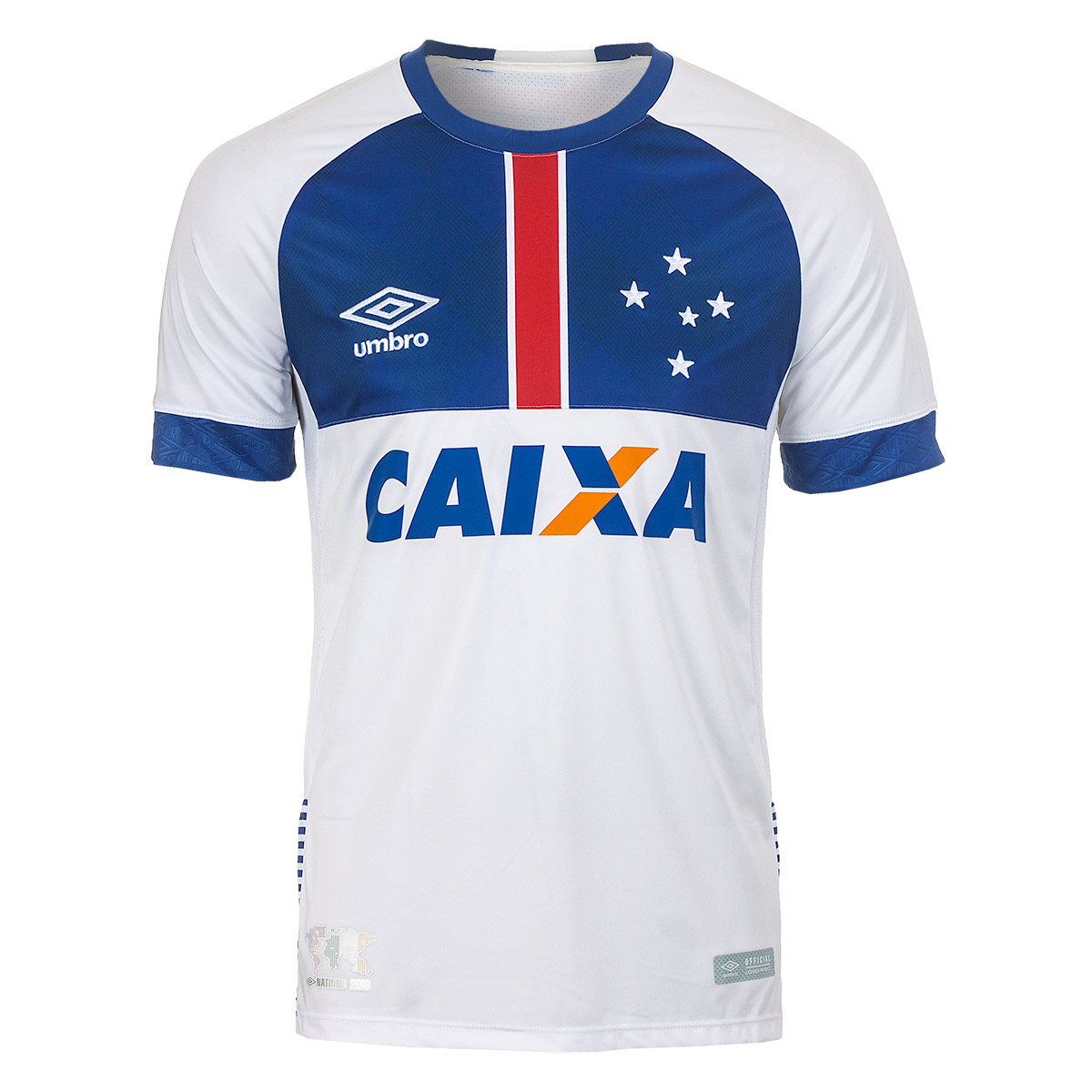 Camisa Masc. Umbro Cruzeiro Of. Blar Vikingur 2018 Futebol - Branco/Azul