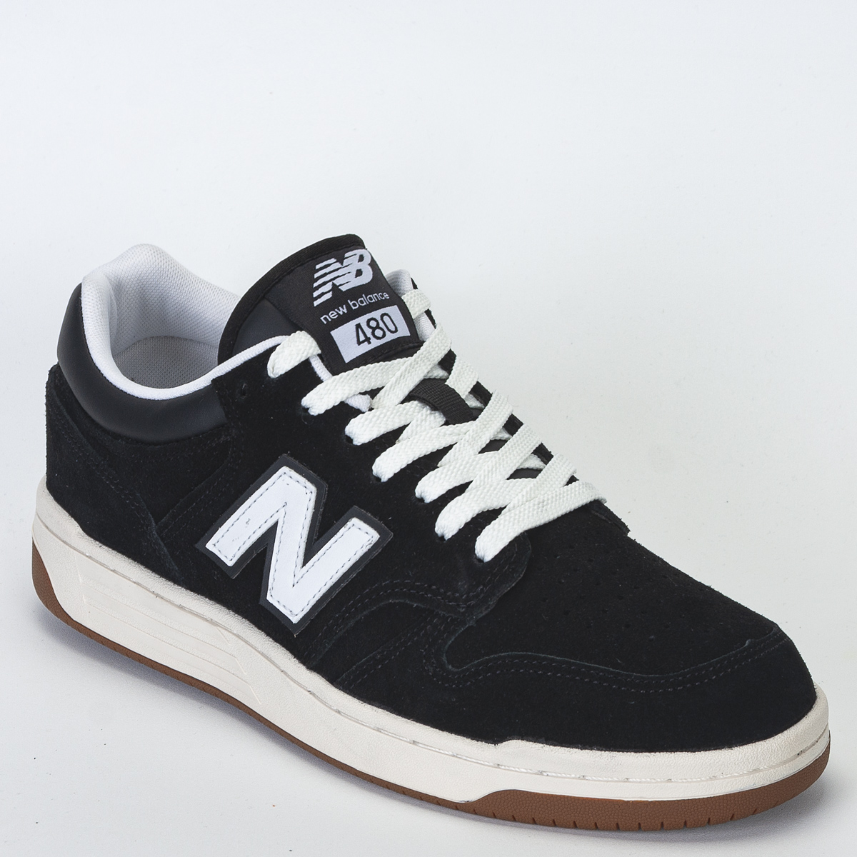 Tênis New Balance 480 Low Unissex Casual - Preto/Branco