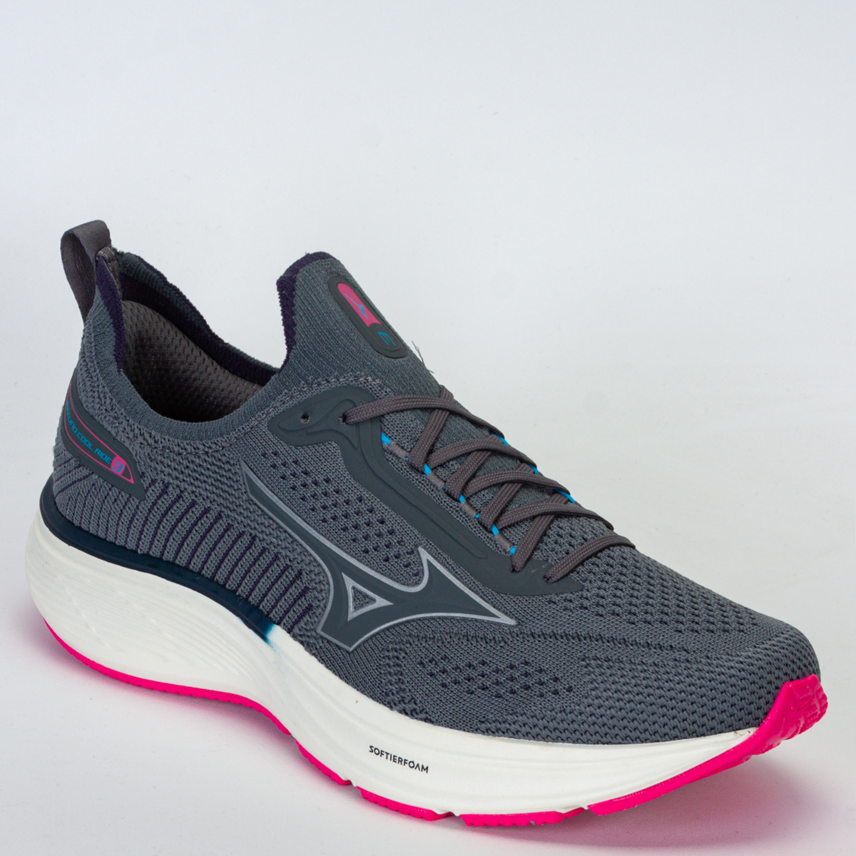 Tênis Mizuno Cool Ride 3 Feminino Corrida - Caminhada - Chumbo/Pink