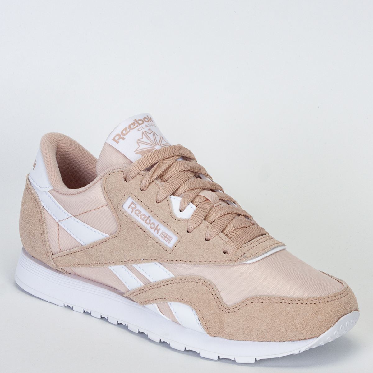 Tênis Reebok Classic Nylon Feminino Casual - Salmão/Branco