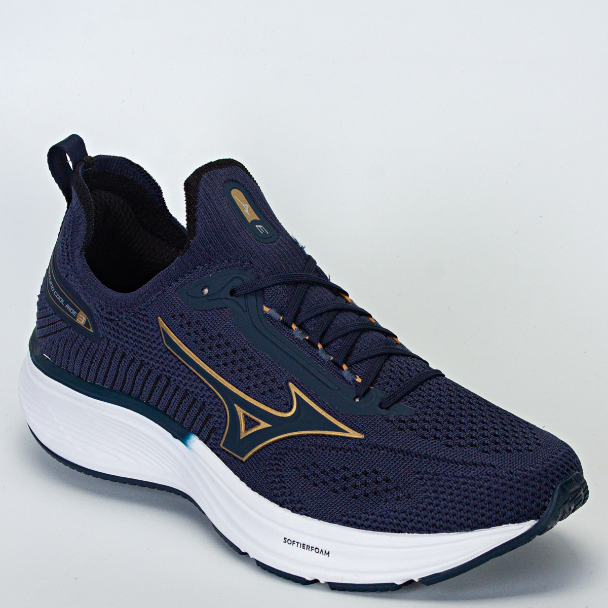 Tênis Mizuno Cool Ride 3 Unissex Corrida - Caminhada - Marinho/Branco