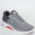 Tênis Skechers Go Walk 7 - The Construct Masculino Caminhada - Cinza/Branco