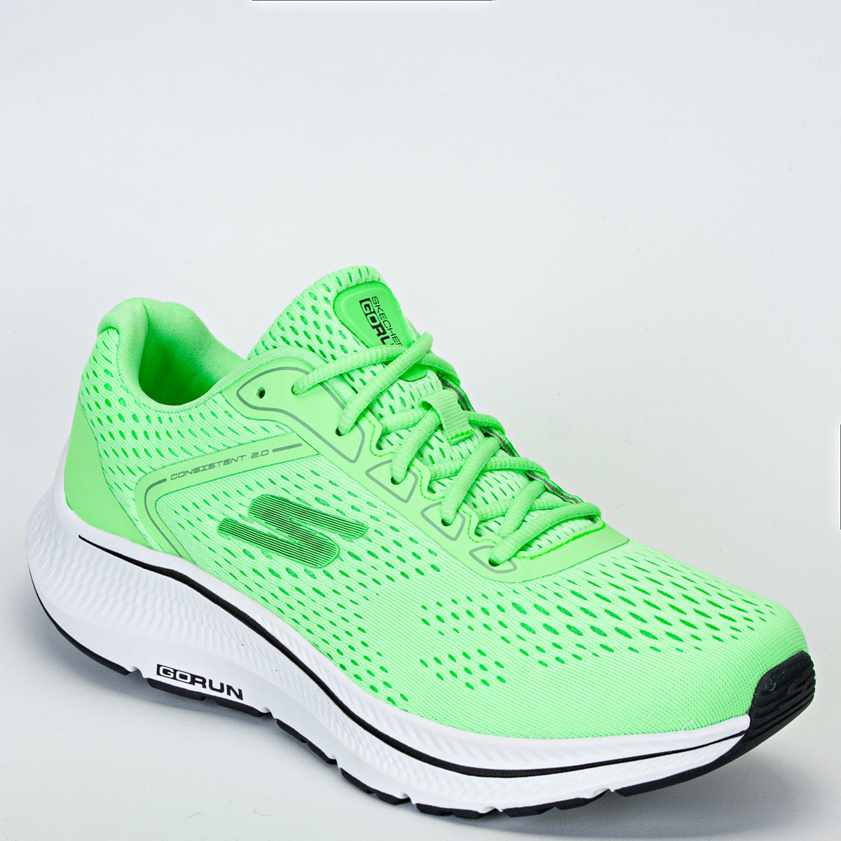 Tênis Skechers Go Run Consistent 2.0 Masculino Corrida - Caminhada - Verde Vibrante/Branco