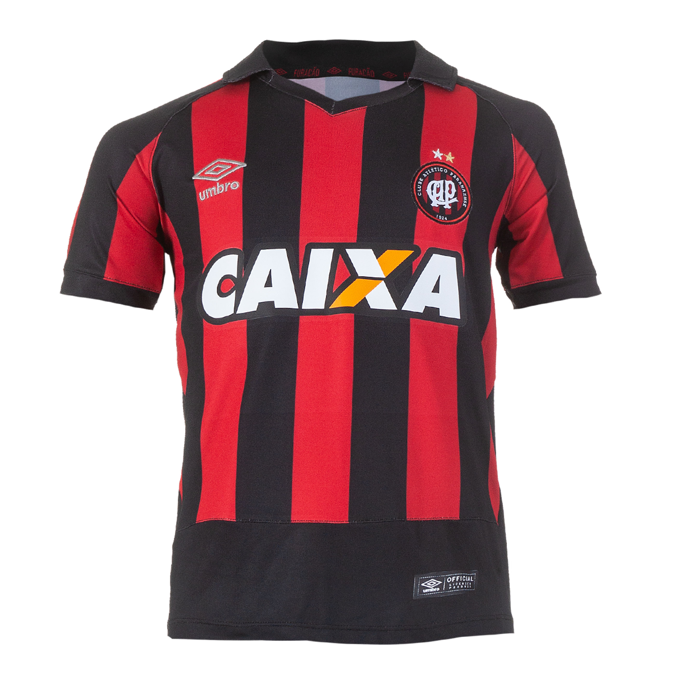 Camisa Juvenil Umbro Atletico Paranaense Of. 1 Futebol - Vermelho/Preto