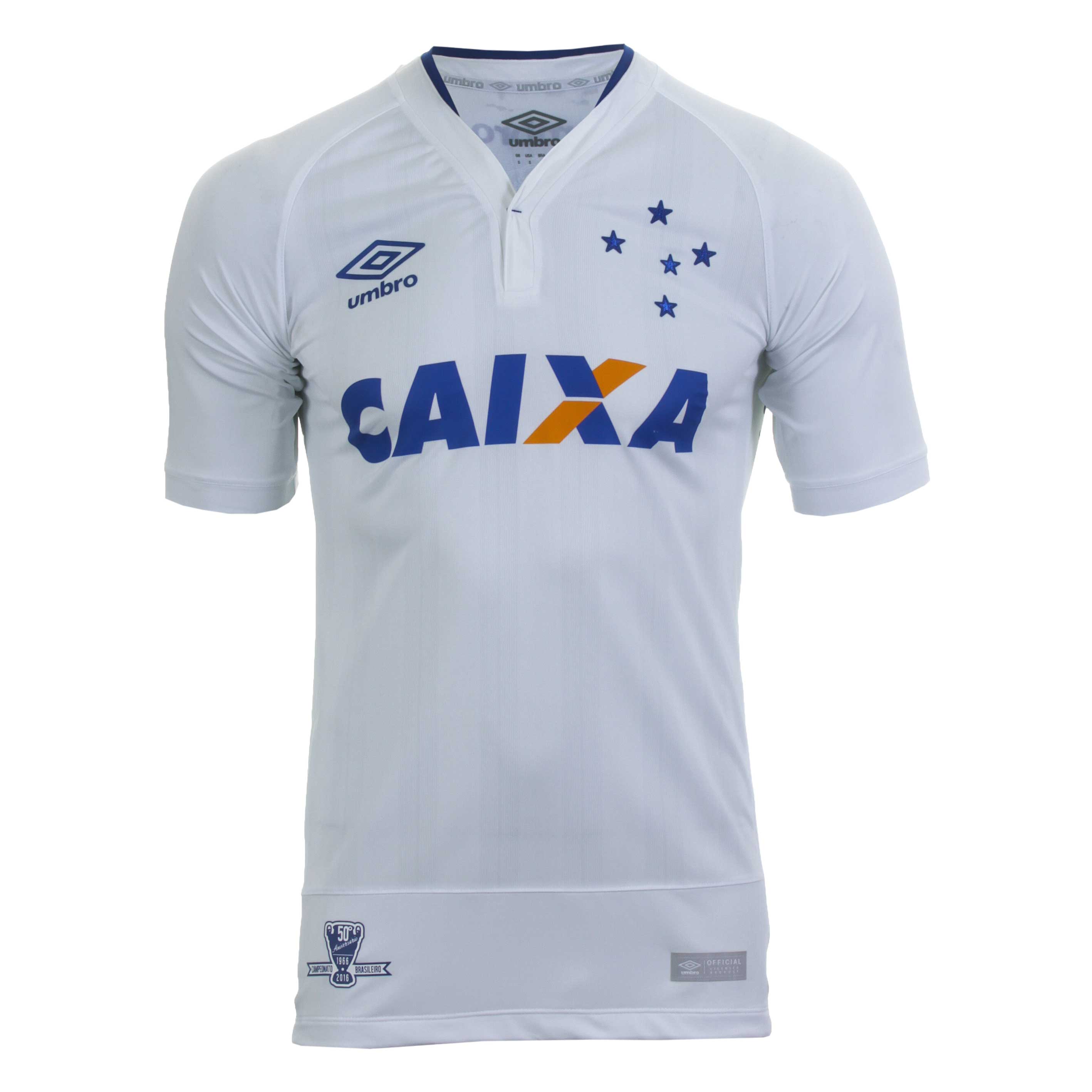 Camiseta Fem. Umbro Cruzeiro Of 2016 W - Branco/Azul