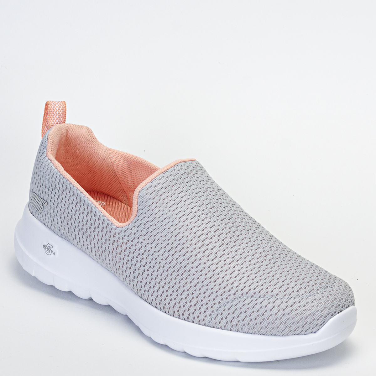 Tênis Skechers Go Walk Joy Feminino Caminhada - Cinza/Coral