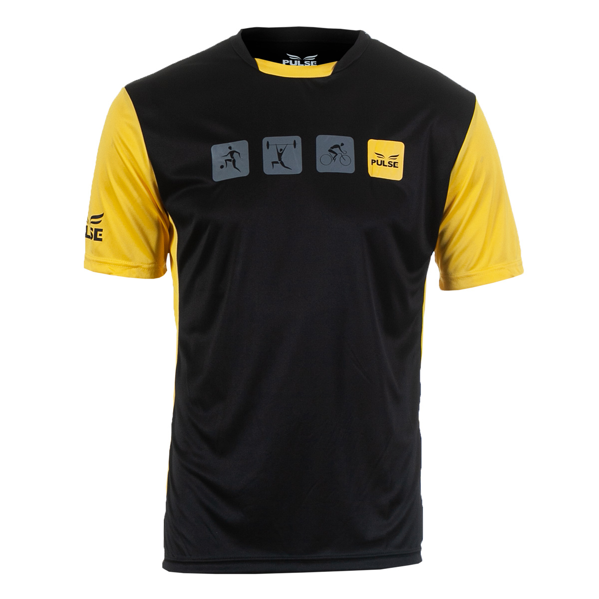 Camisa Masc. Pulse Sports Casual - Preto/Amarelo