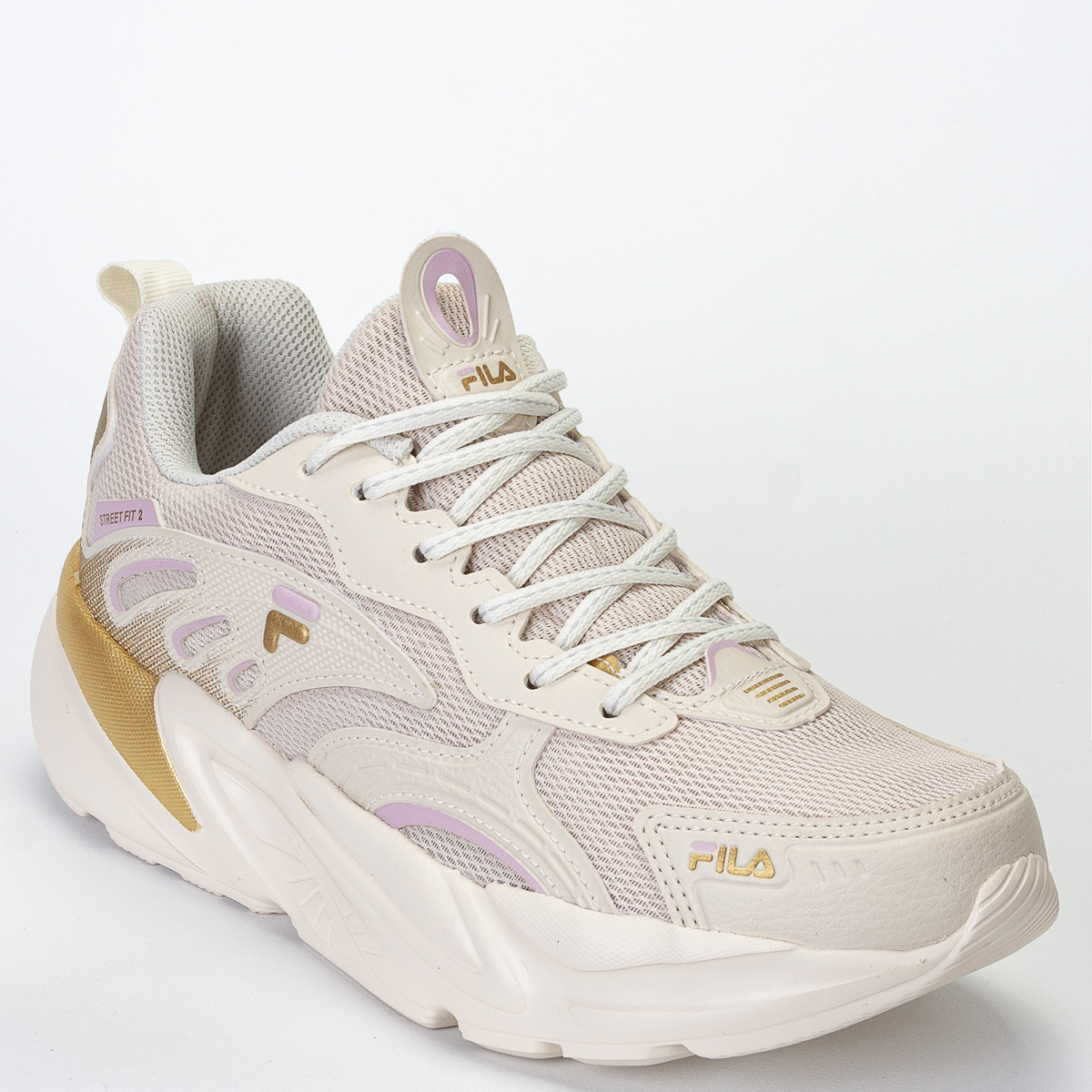 Tênis Fila Street Fit 2 Feminino Esportivo - Bege/Dourado