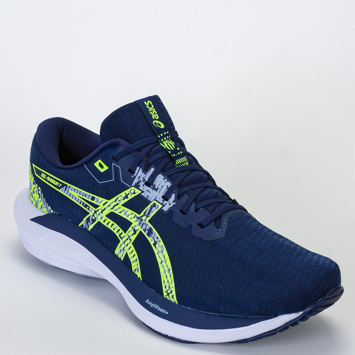 Tênis Asics Gel Shogun 7 Masculino Corrida - Caminhada - Marinho/Verde Limão
