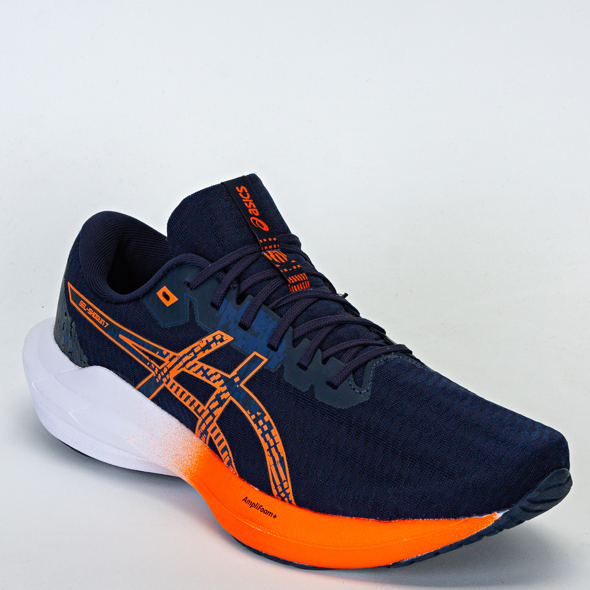 Tênis Asics Gel Shogun 7 Masculino Corrida - Caminhada - Azul Marinho/Laranja
