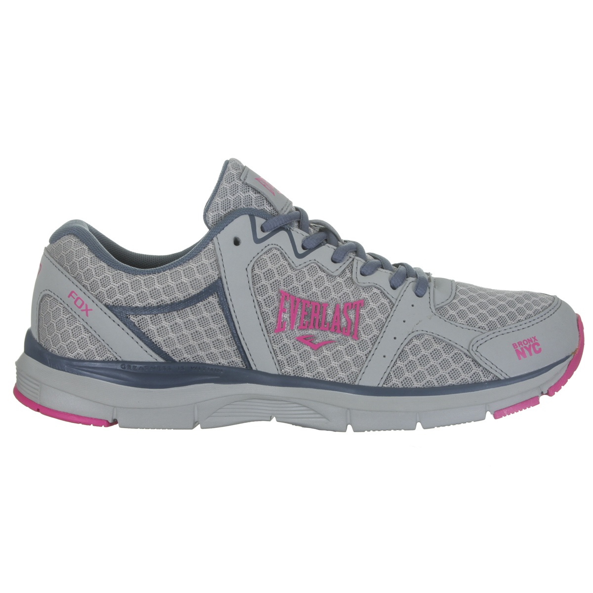 T nis Everlast Fox Feminino Esporte Indoor Cinza Rosa World