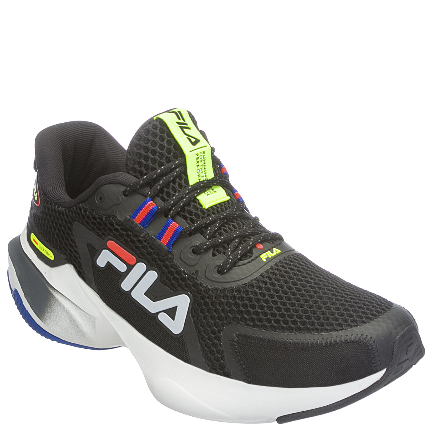 Tênis Fila Heating Masculino Corrida - Caminhada - Preto/Branco