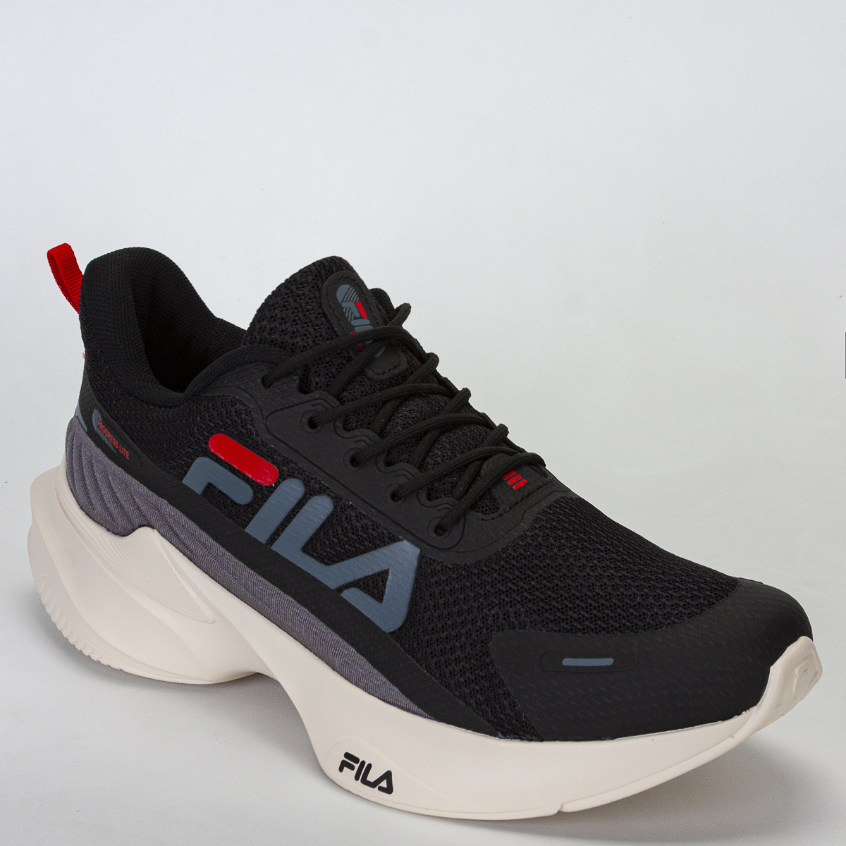 Tênis Fila Progress Lite Masculino Corrida - Caminhada - Preto/Cinza
