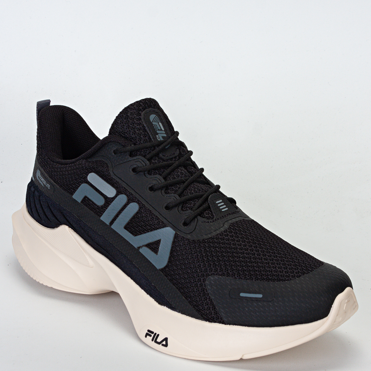 Tênis Fila Progress Lite Masculino Corrida - Caminhada - Preto/Bege