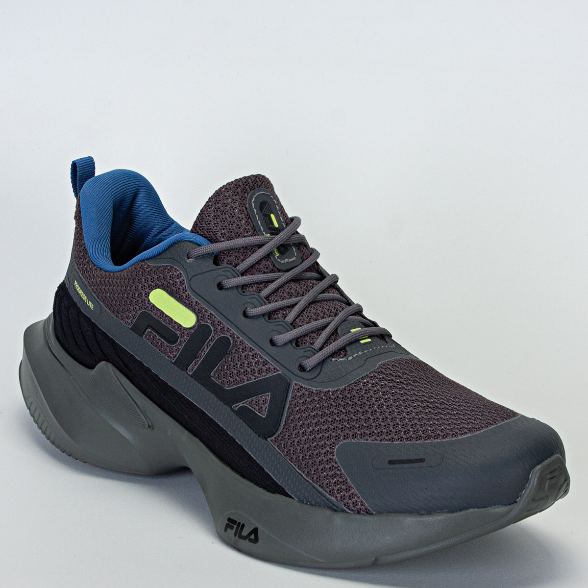 Tênis Fila Progress Lite Masculino Corrida - Caminhada - Cinza/Preto