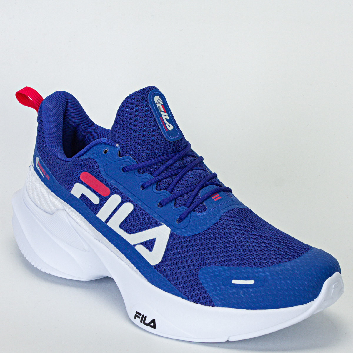 Tênis Fila Progress Lite Feminino Corrida - Caminhada - Azul/Branco